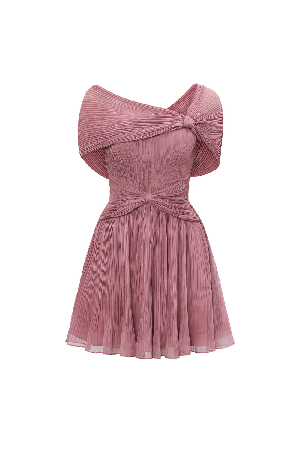 Pivonia A-line Draped Organza Mini Dress