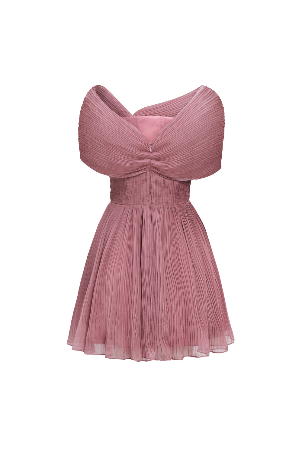 Pivonia A-line Draped Organza Mini Dress