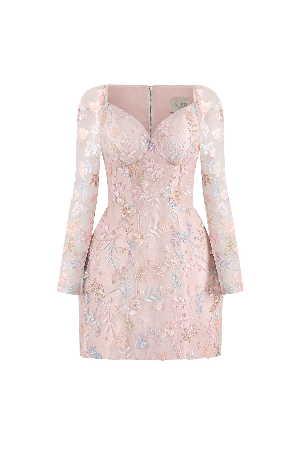 Cirelle Bodycon Sweetheart Neck Taffeta Mini Dress