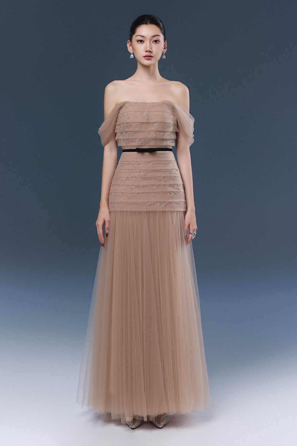 Abigail Off-Shoulder Maxi Dress - MEAN BLVD
