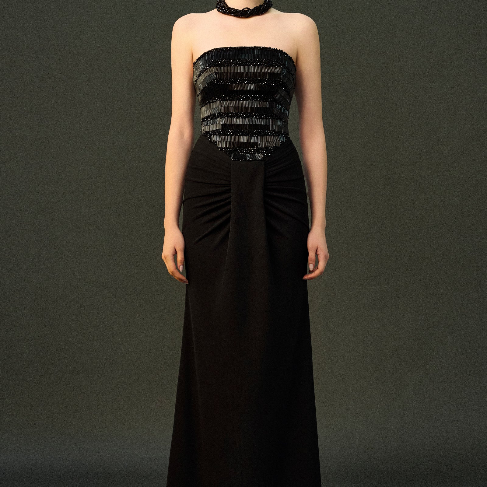 Ada Ruched Maxi Dress - MEAN BLVD