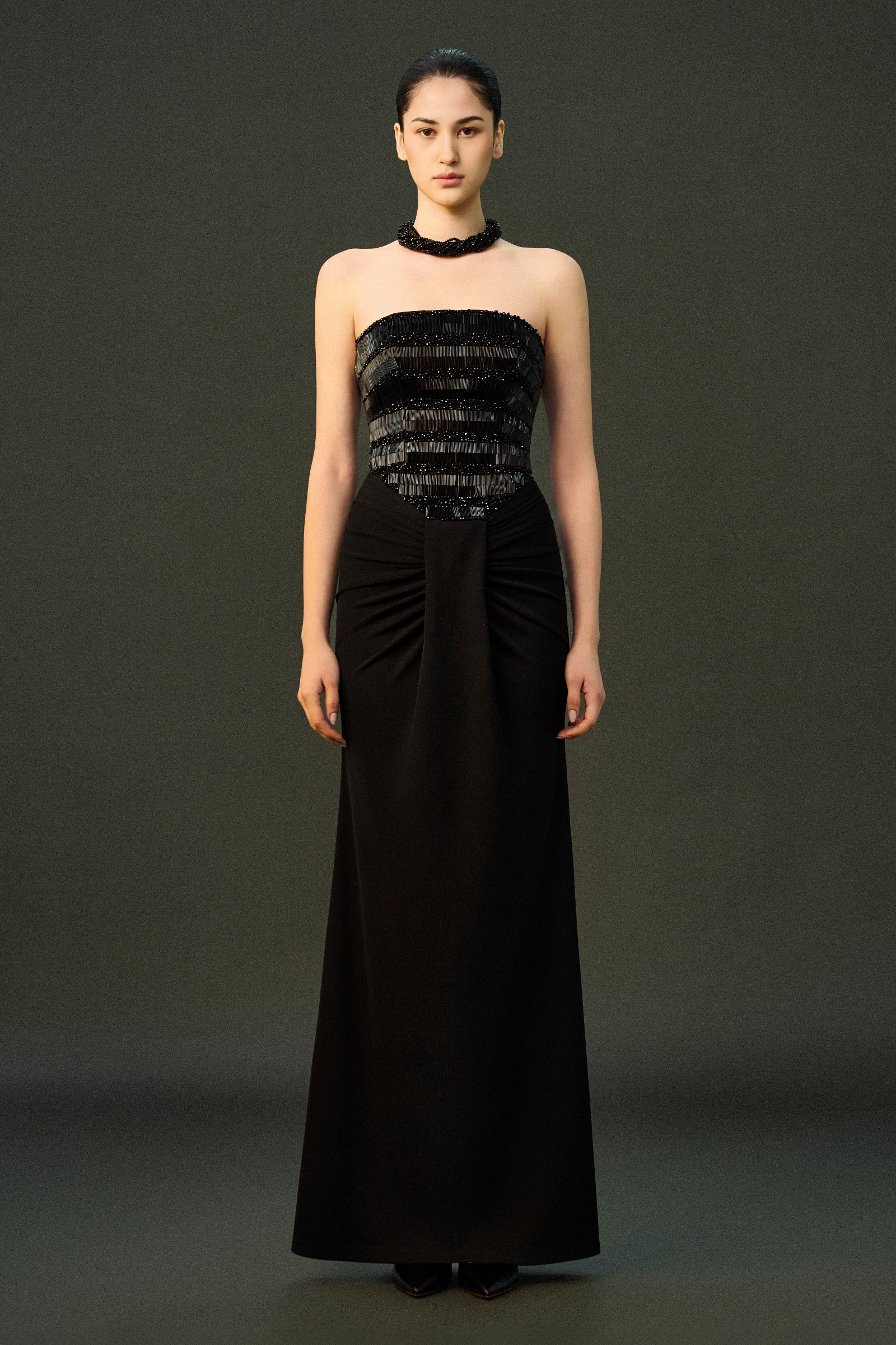 Ada Ruched Maxi Dress - MEAN BLVD