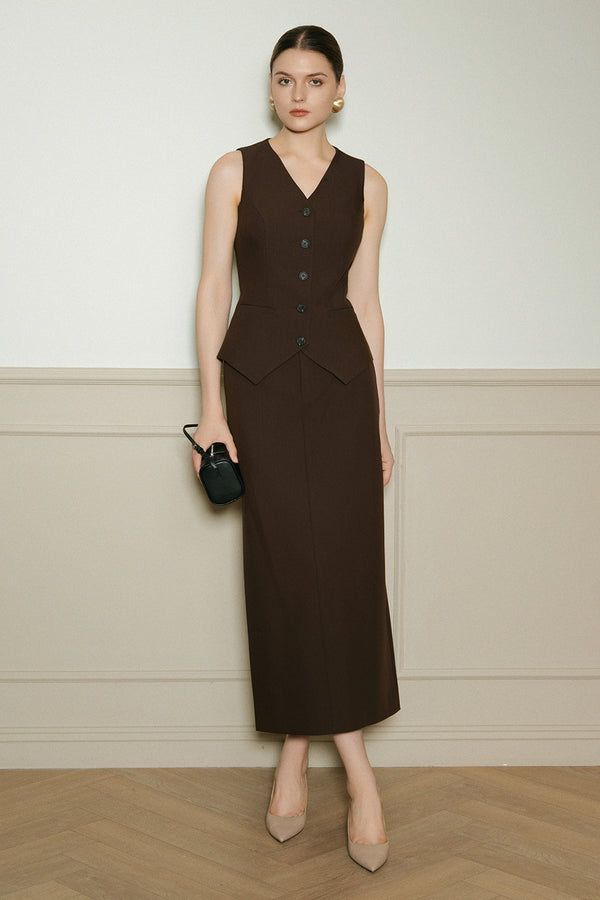 Adele V-Neck Cotton Vest - MEAN BLVD