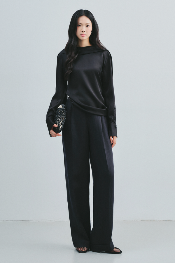 Adina Scarf Neck Draped Top - MEAN BLVD