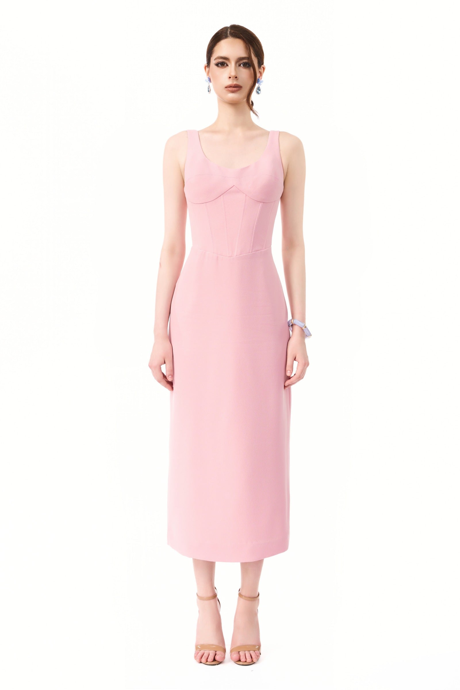 Aela Scoop Neck Midi Dress - MEAN BLVD