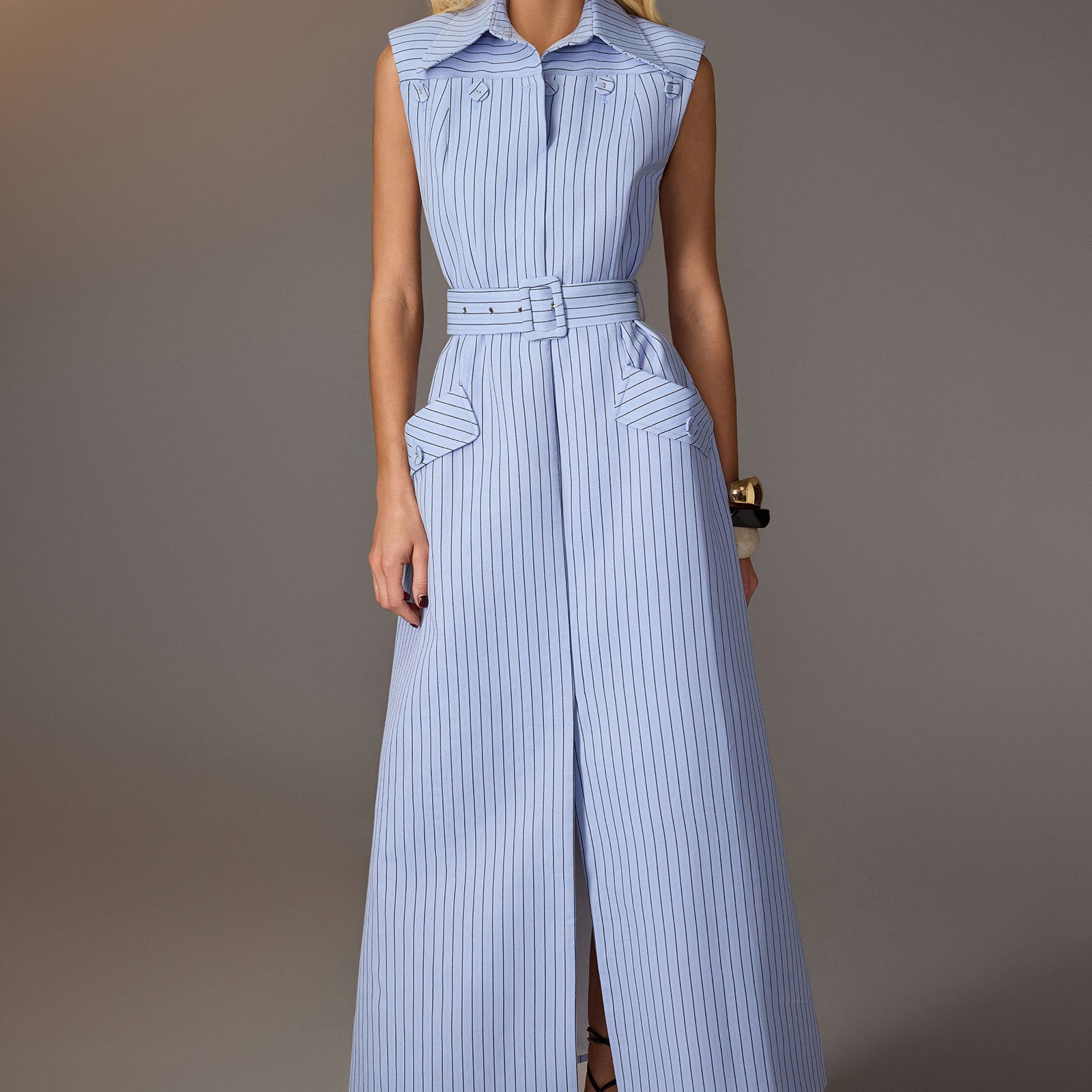 Aeri Collared Maxi Dress - MEAN BLVD