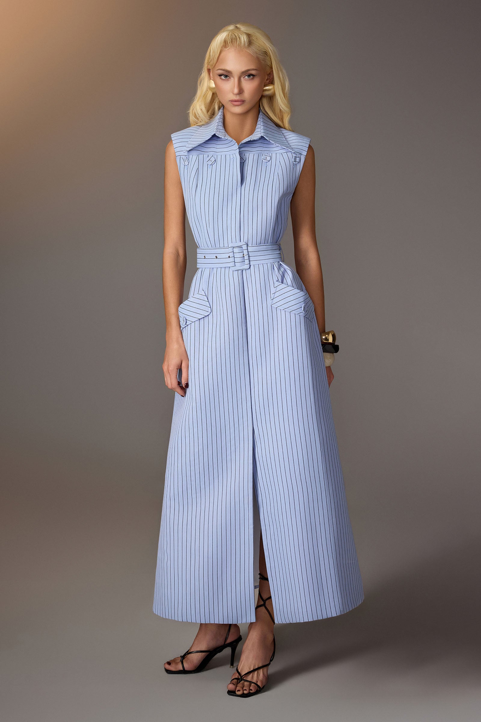 Aeri Collared Maxi Dress - MEAN BLVD