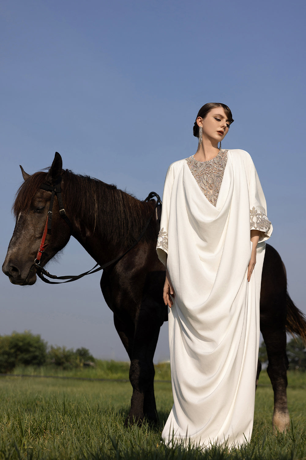 Aerial Draped Maxi Dress - MEAN BLVD