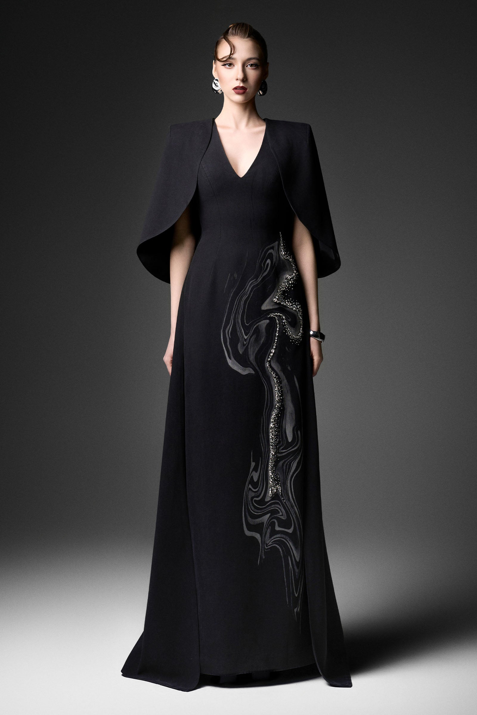 Aether Cape Sleeve Maxi Dress - MEAN BLVD