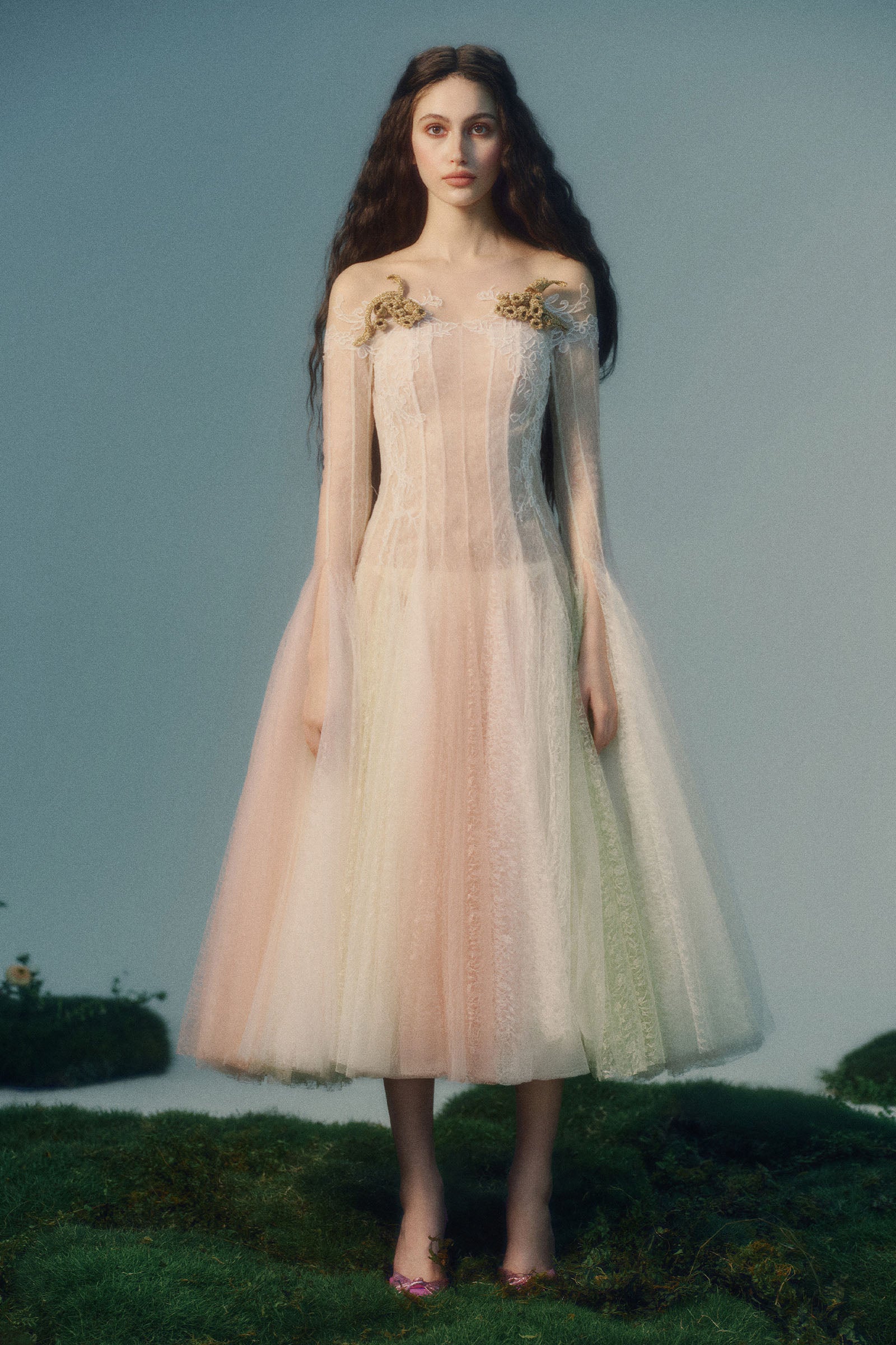 Aglaia Applique Midi Dress - MEAN BLVD