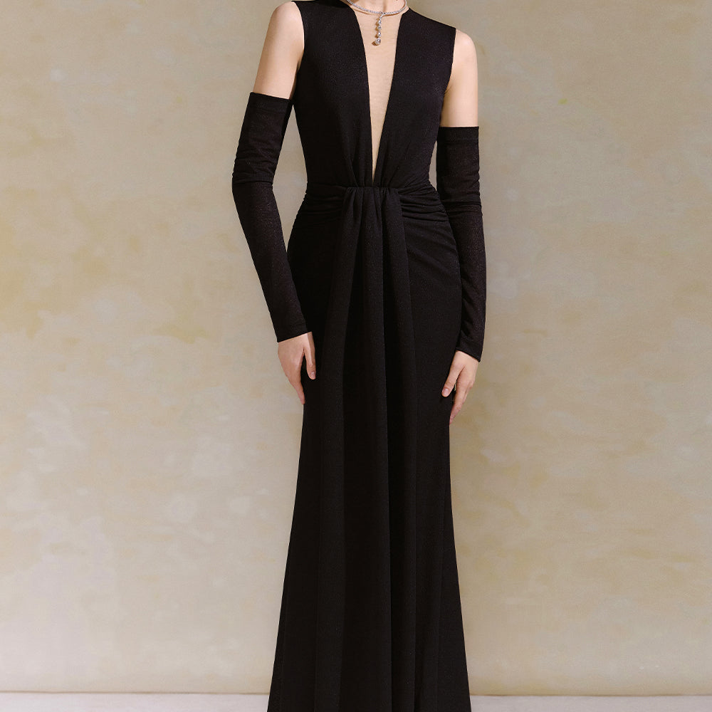 Aia Draped Maxi Dress - MEAN BLVD