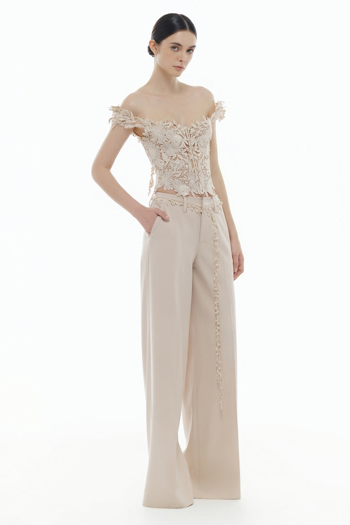 Alba Off-Shoulder Applique Top - MEAN BLVD