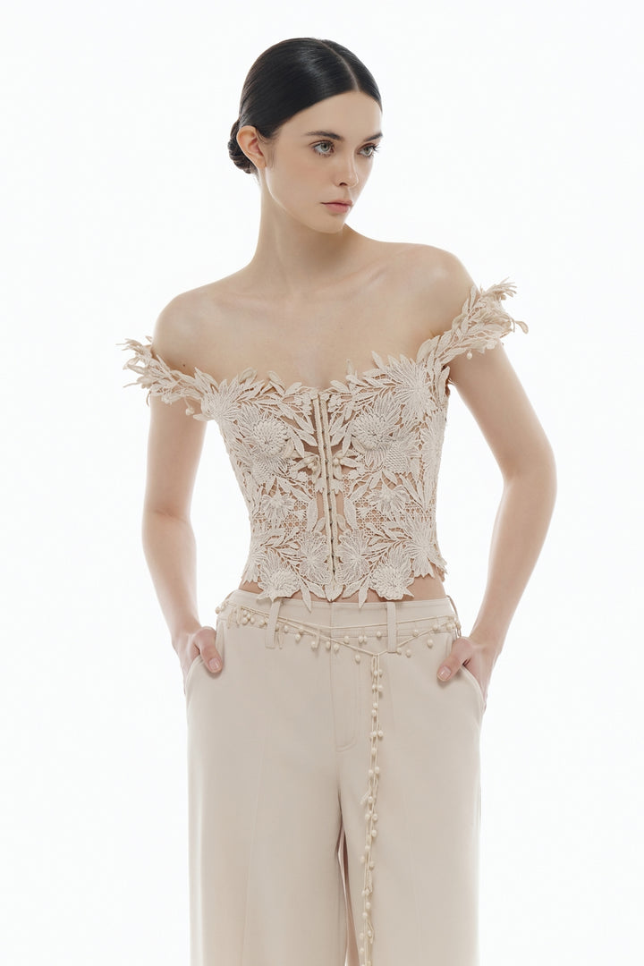 Alba Off-Shoulder Applique Top - MEAN BLVD