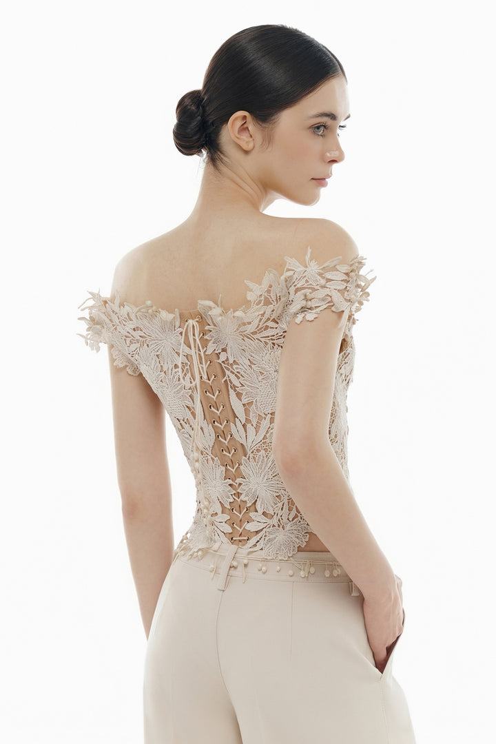 Alba Off-Shoulder Applique Top - MEAN BLVD