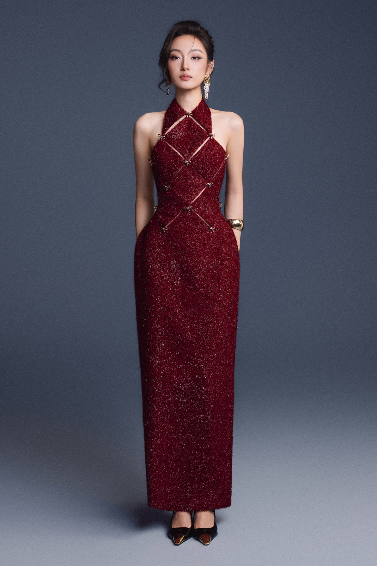 Aldis Halter Maxi Dress - MEAN BLVD