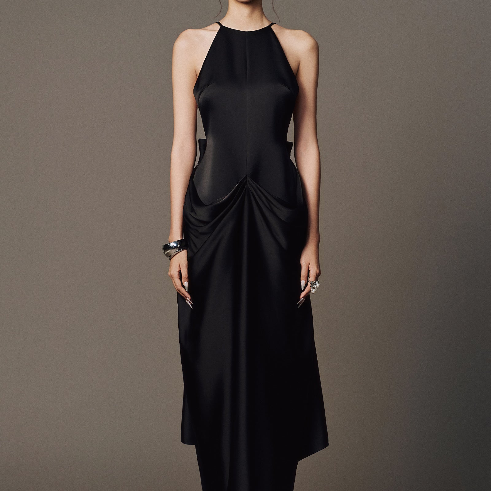 Alea Draped Midi Dress - MEAN BLVD
