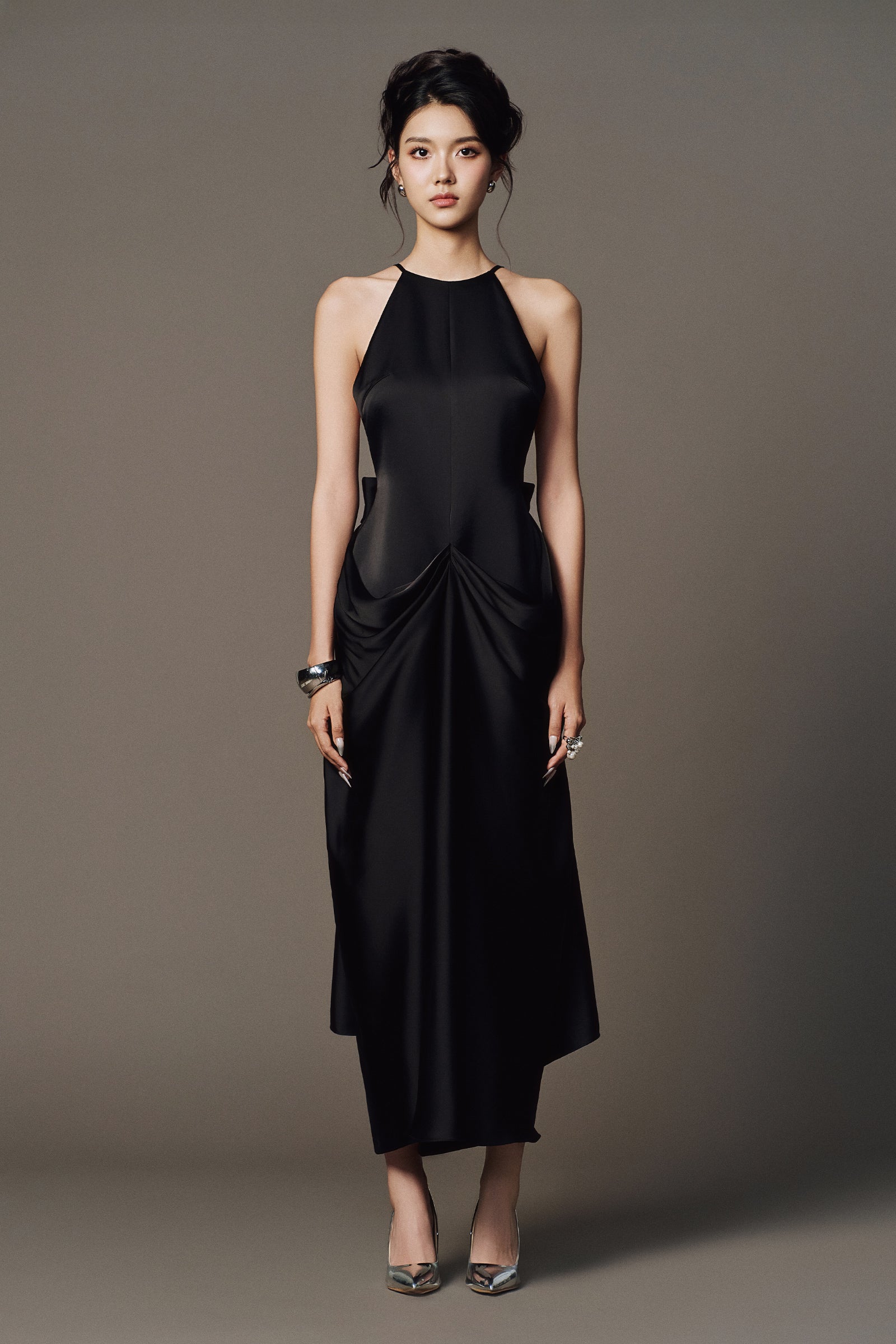 Alea Draped Midi Dress - MEAN BLVD