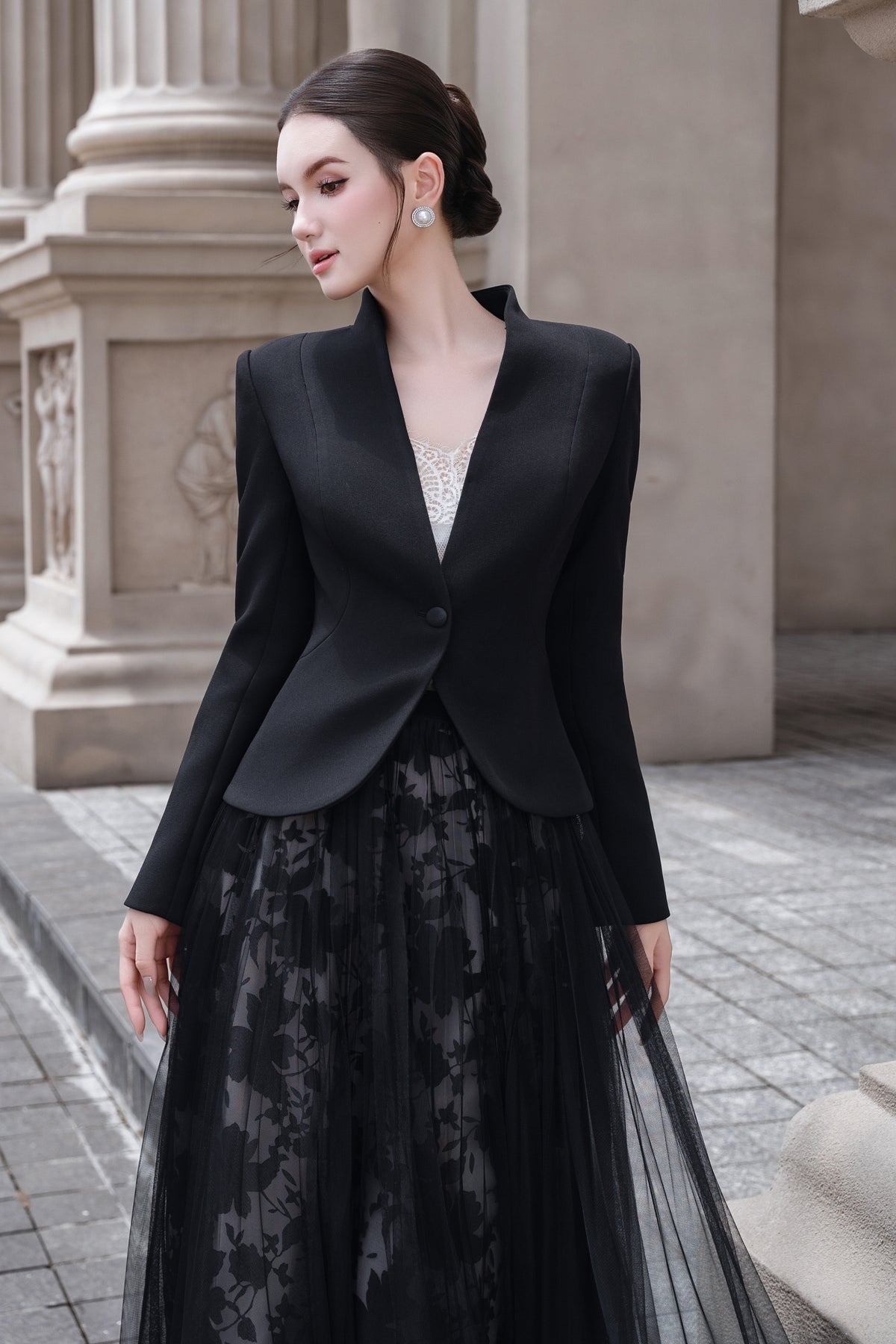 Alessa V-Neck Jacket - MEAN BLVD
