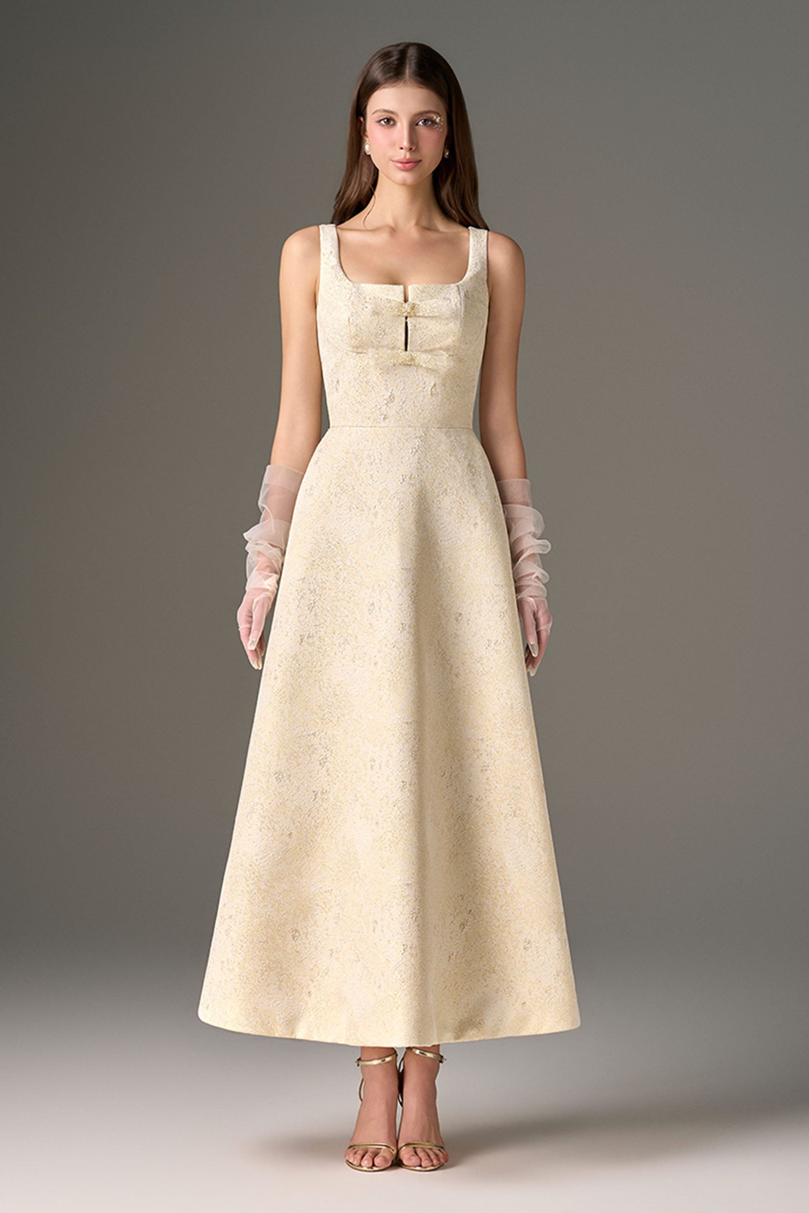 Alix Square Neck Midi Dress - MEAN BLVD