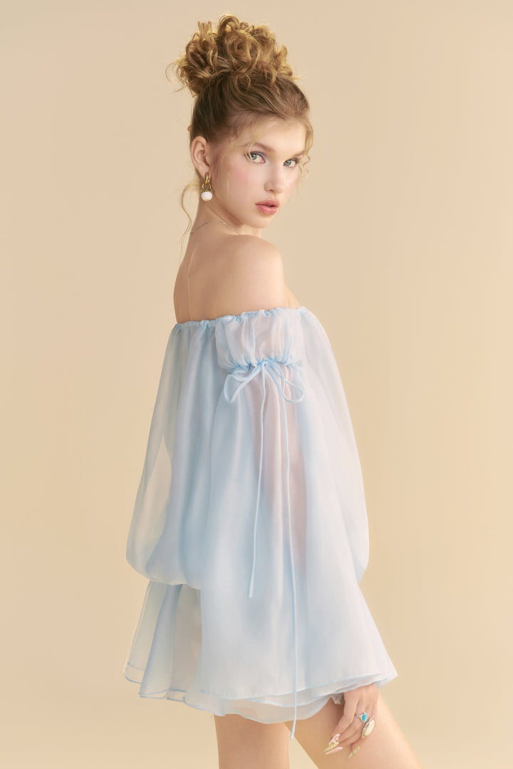 Alize Blouson Ribbon Mini Dress - MEAN BLVD