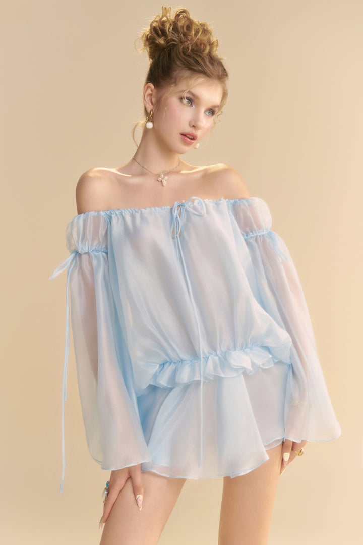 Alize Blouson Ribbon Mini Dress - MEAN BLVD