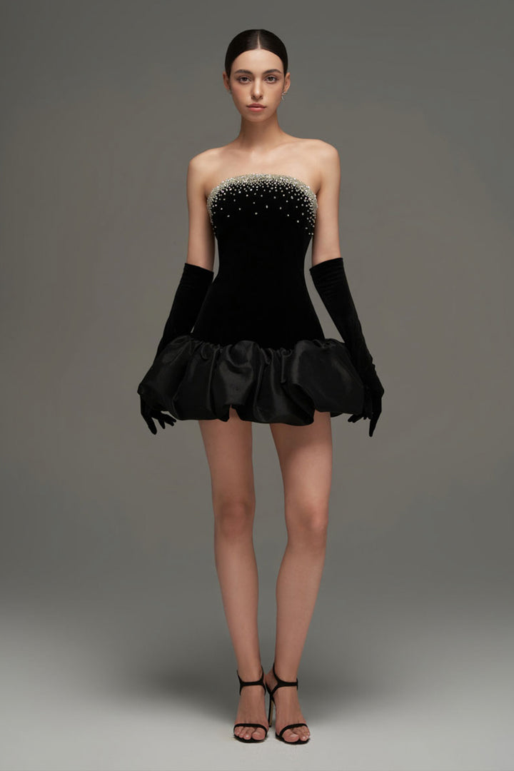 Allison Bubble Velvet Mini Dress - MEAN BLVD