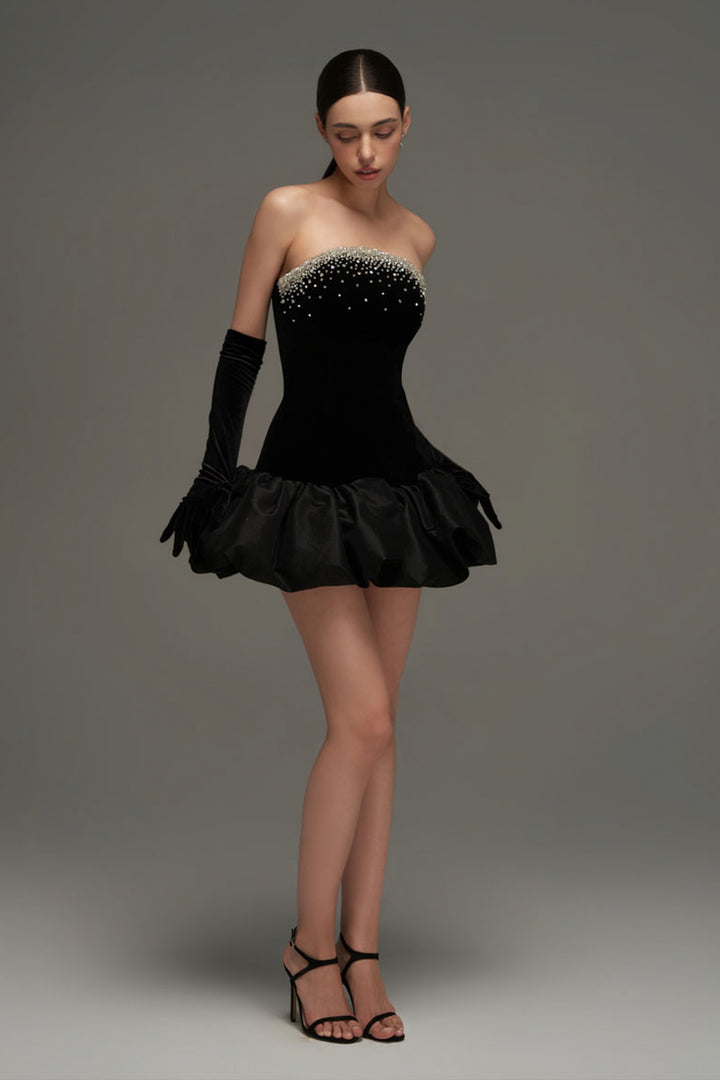 Allison Bubble Velvet Mini Dress - MEAN BLVD