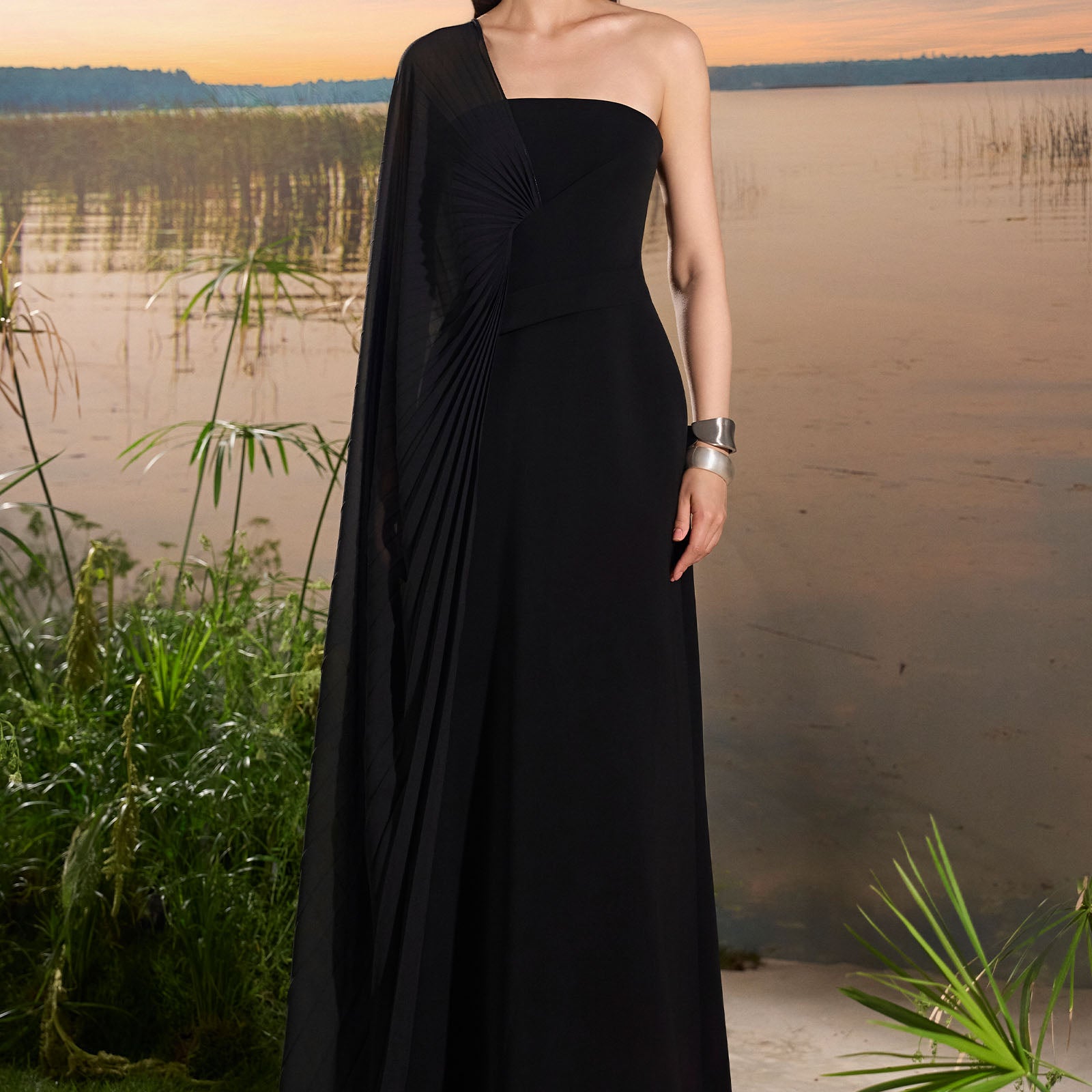Alouette One Shoulder Maxi Dress - MEAN BLVD