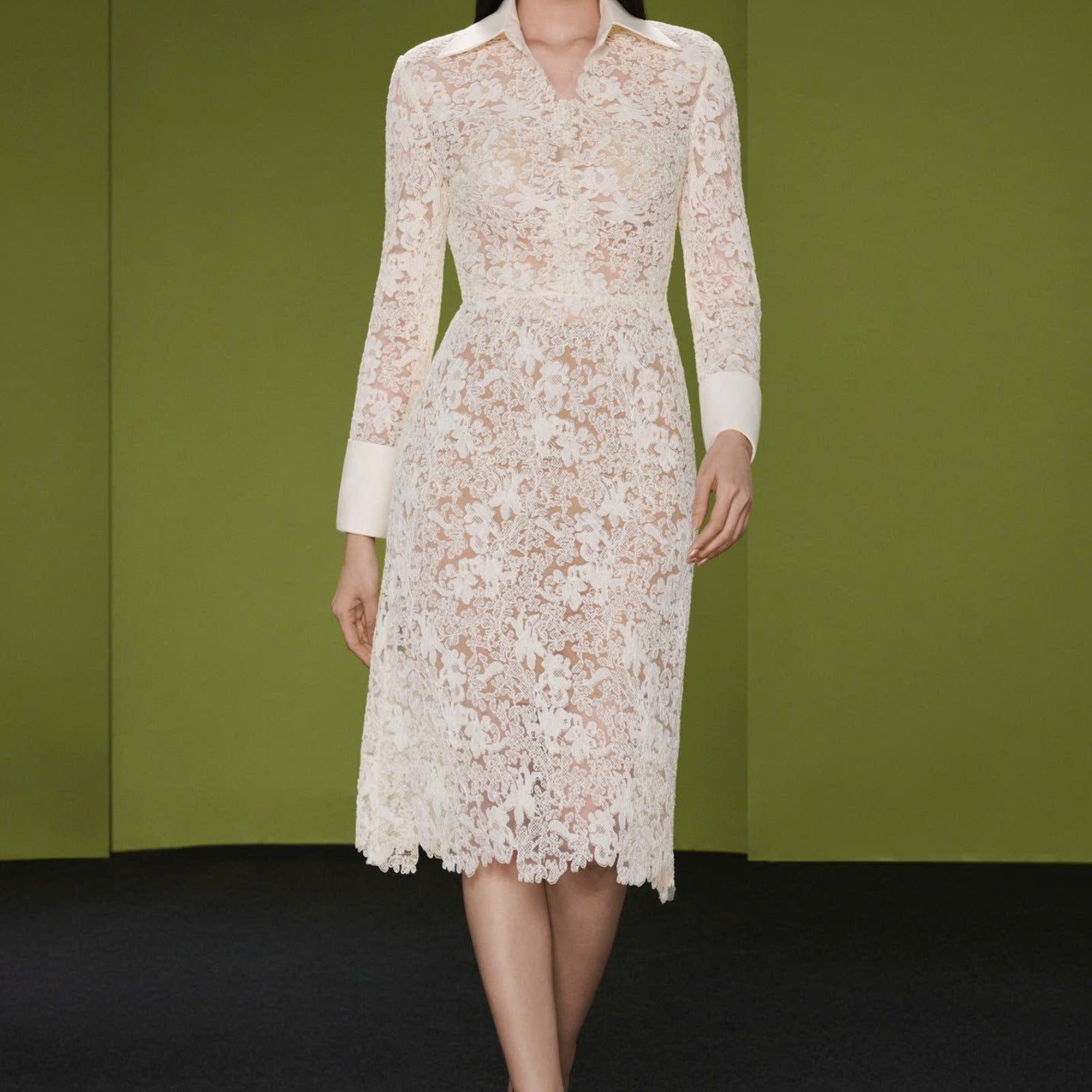 Alouine Collared Midi Dress - MEAN BLVD