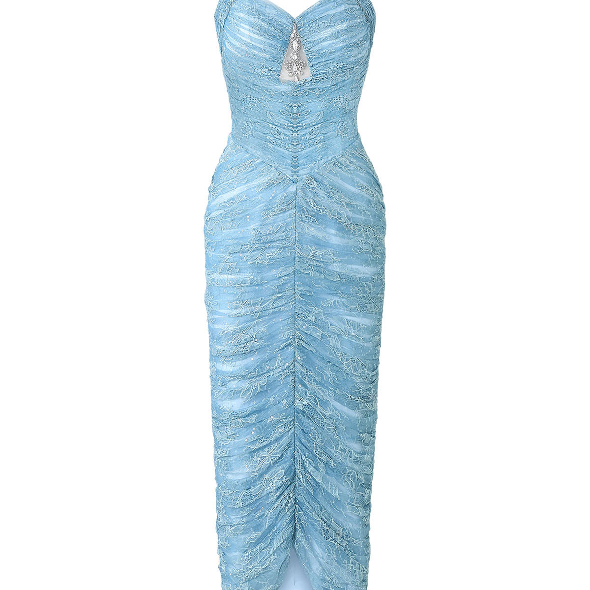 Alyssa Ruched Midi Dress - MEAN BLVD