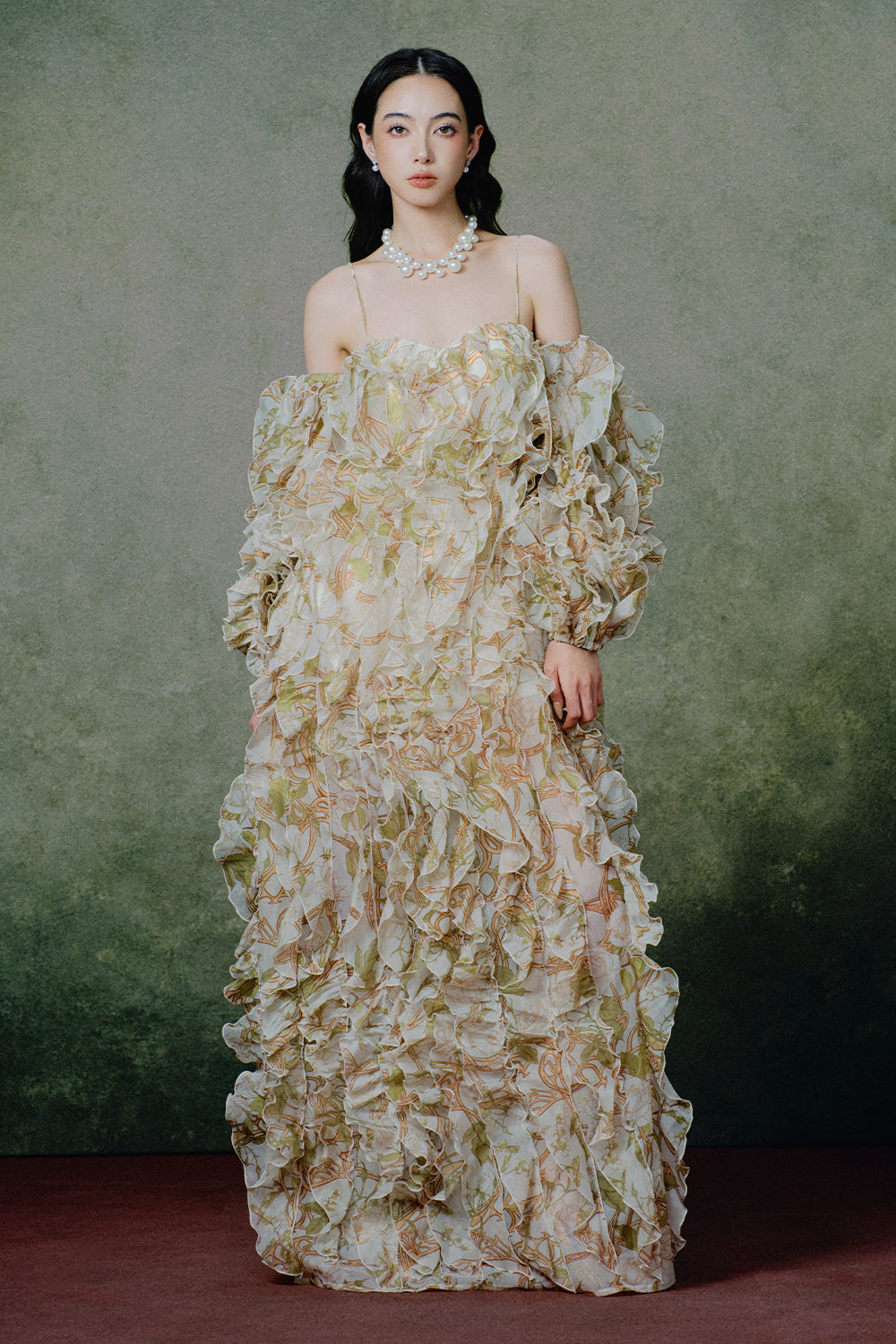 Ambré Ruffle Maxi Dress - MEAN BLVD