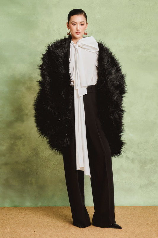 Amburg Straight Faux Fur Coat - MEAN BLVD