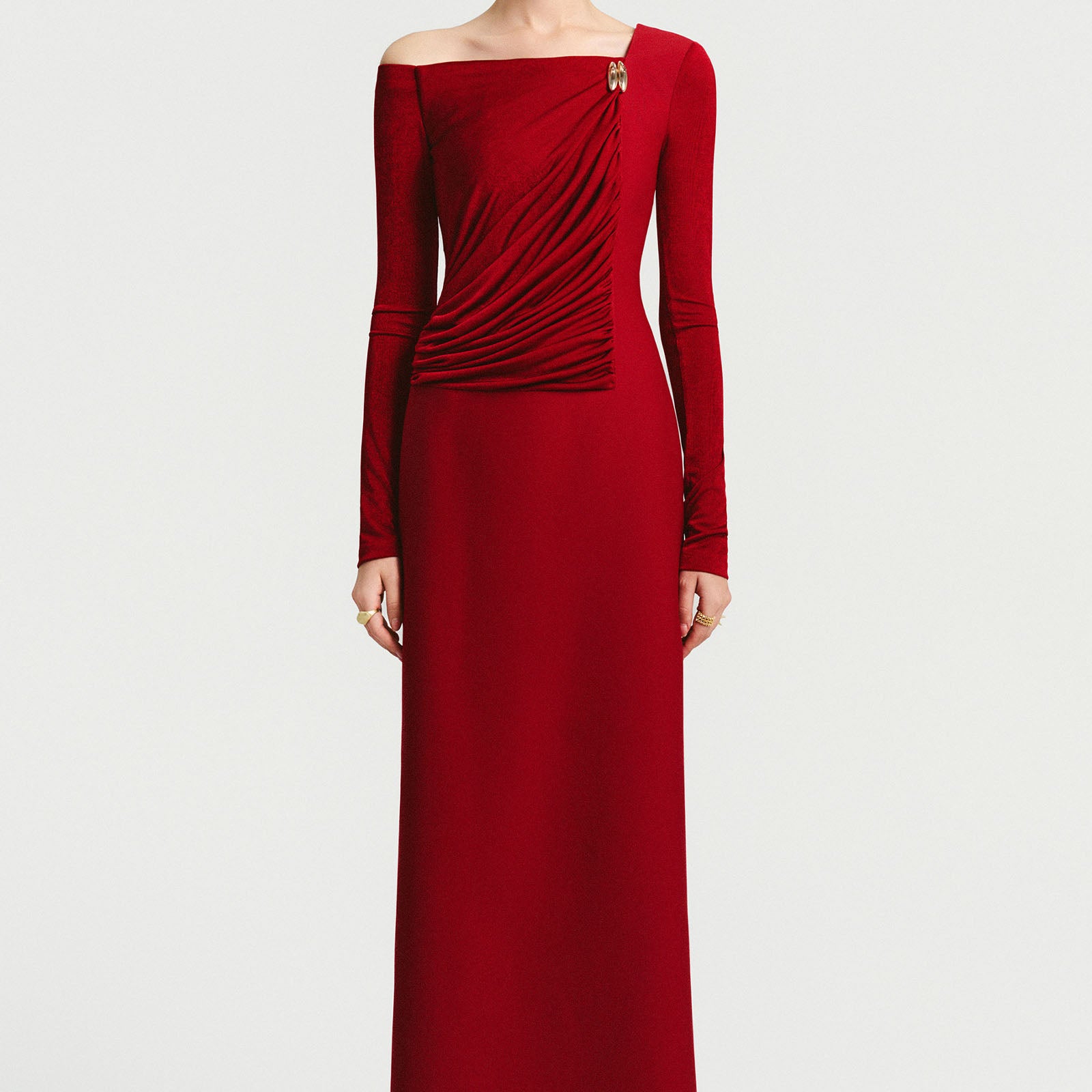 Amelie Ruched Maxi Dress - MEAN BLVD