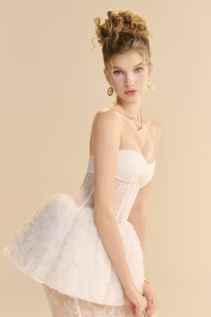 Ameline Mermaid Draped Maxi Dress - MEAN BLVD