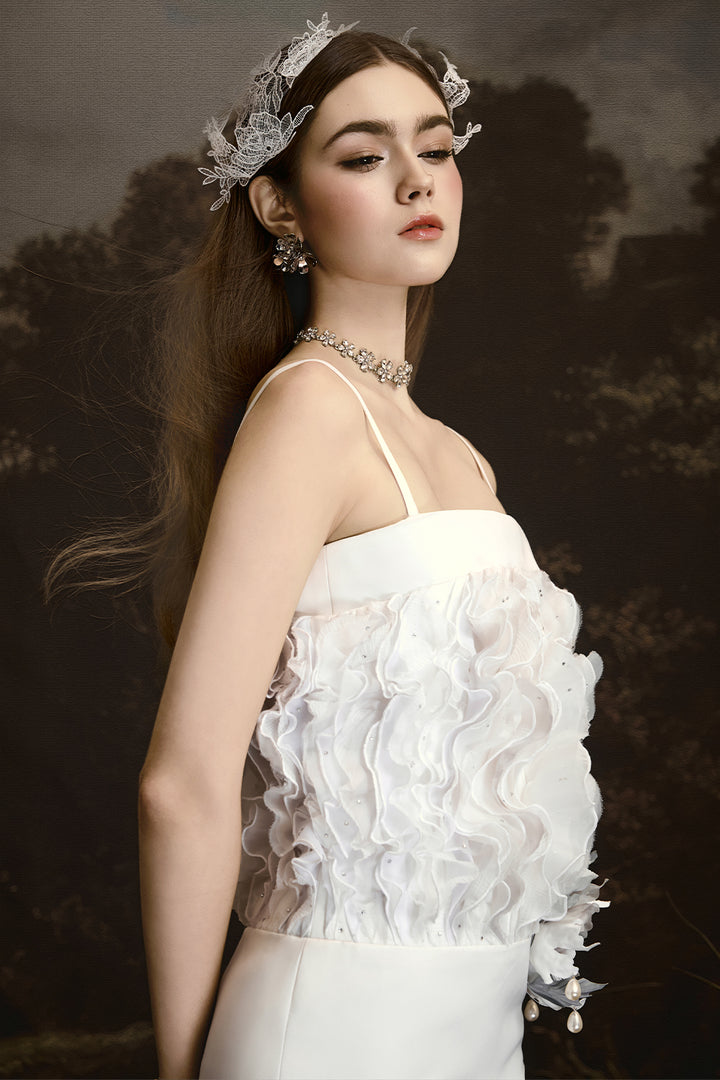 Andromeda Sheath Ruffle Mini Dress - MEAN BLVD