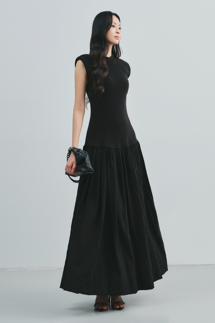 Aneira A-line Gathering Maxi Dress - MEAN BLVD