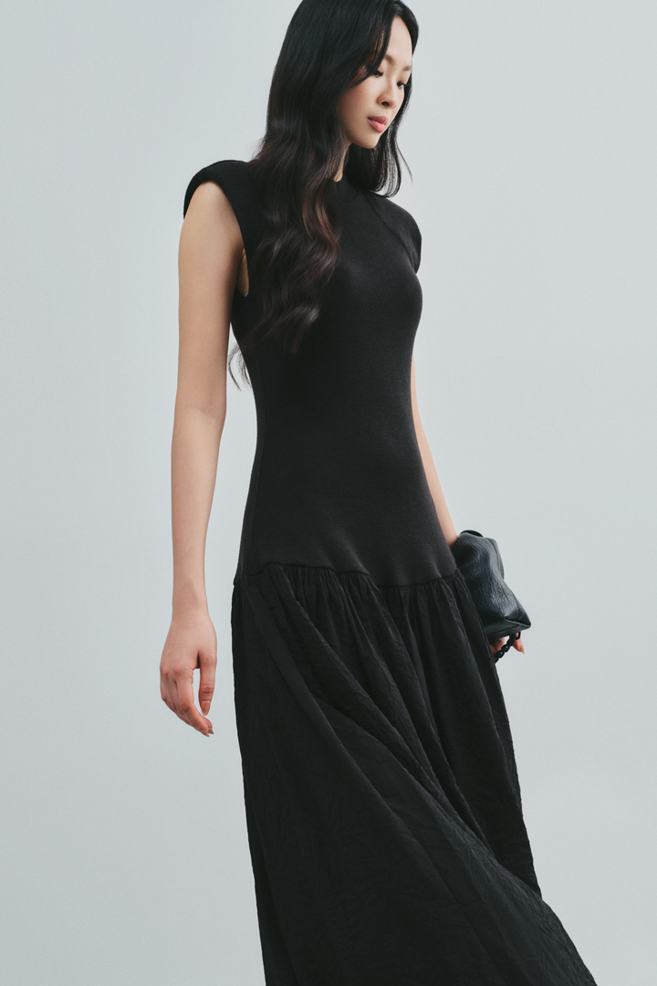 Aneira A-line Gathering Maxi Dress - MEAN BLVD