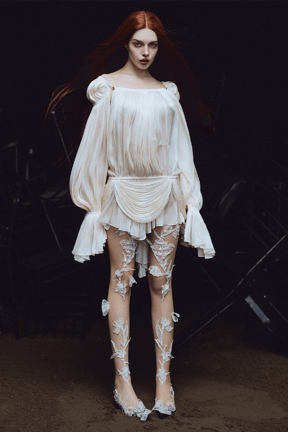 Arcadia Blouson Draped Mini Dress - MEAN BLVD