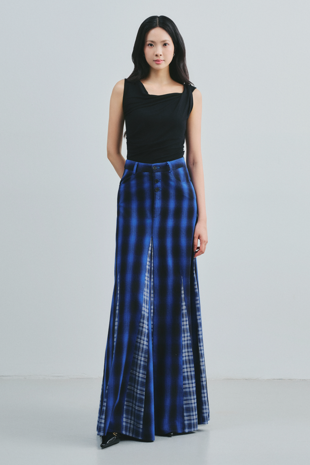 Areli Asymmetric Neck Draped Top - MEAN BLVD