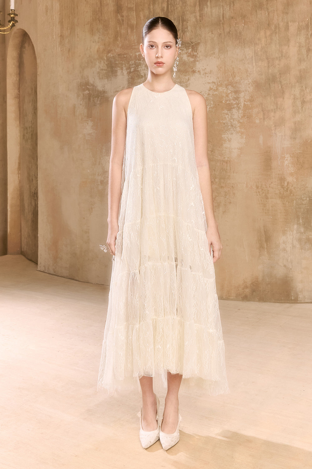 Ashi Shirring Midi Dress - MEAN BLVD