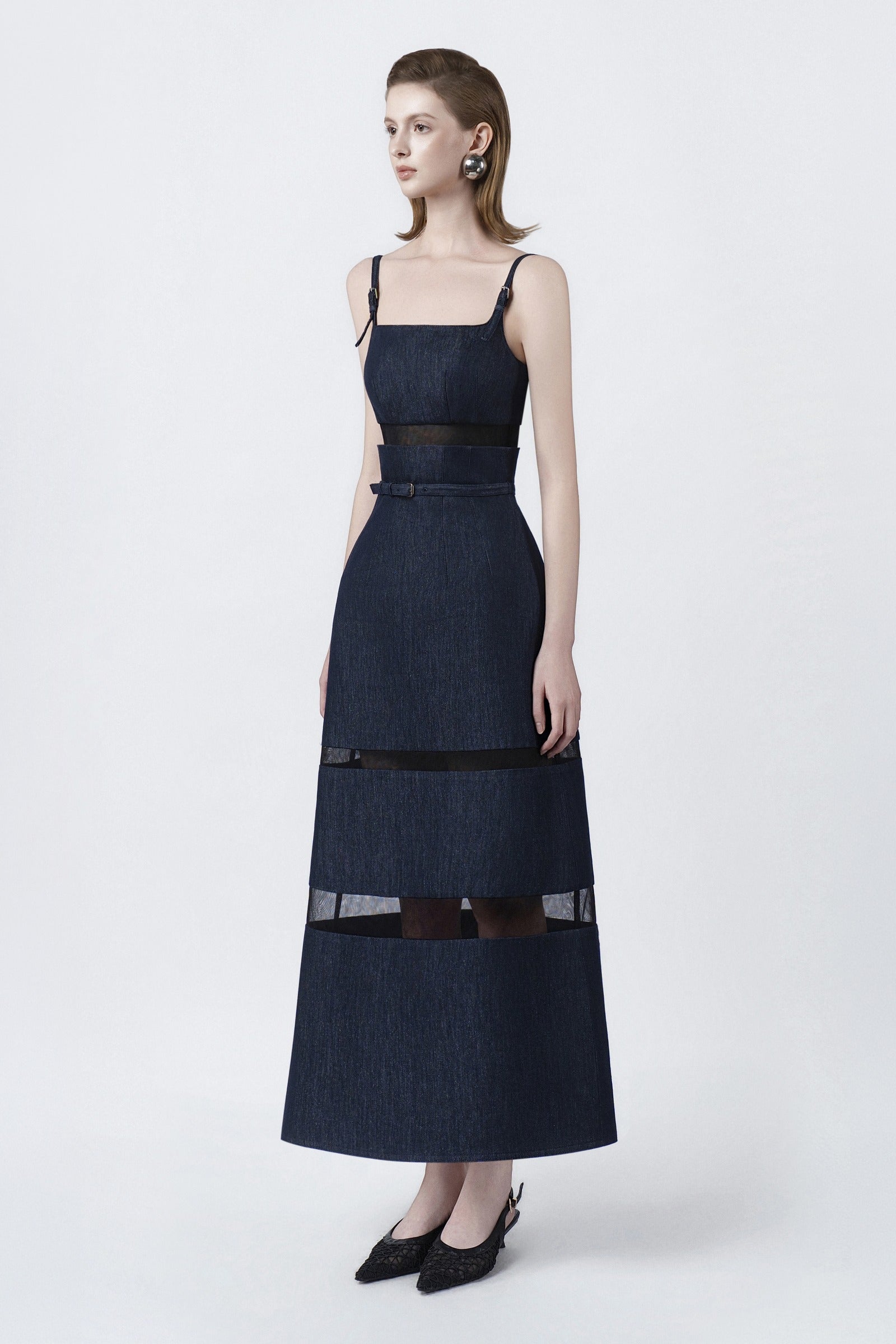 Astrid Square Neck Midi Dress