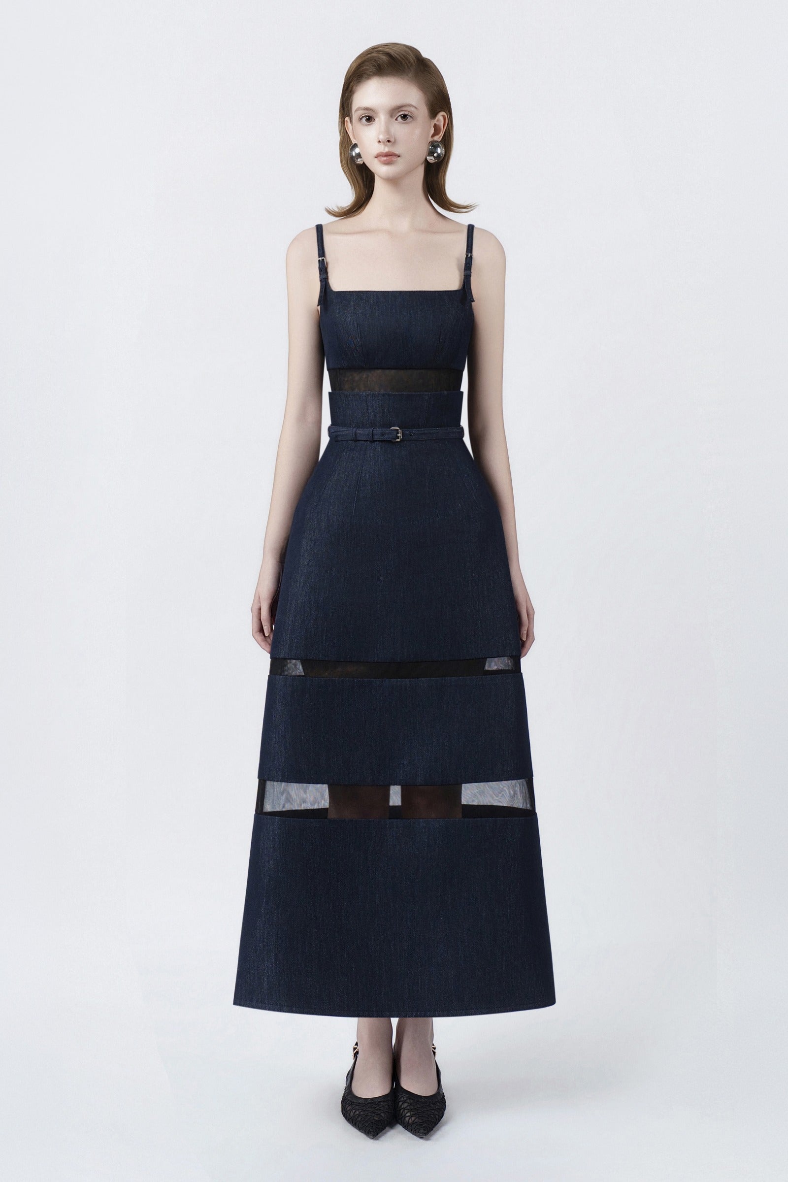 Astrid Square Neck Midi Dress