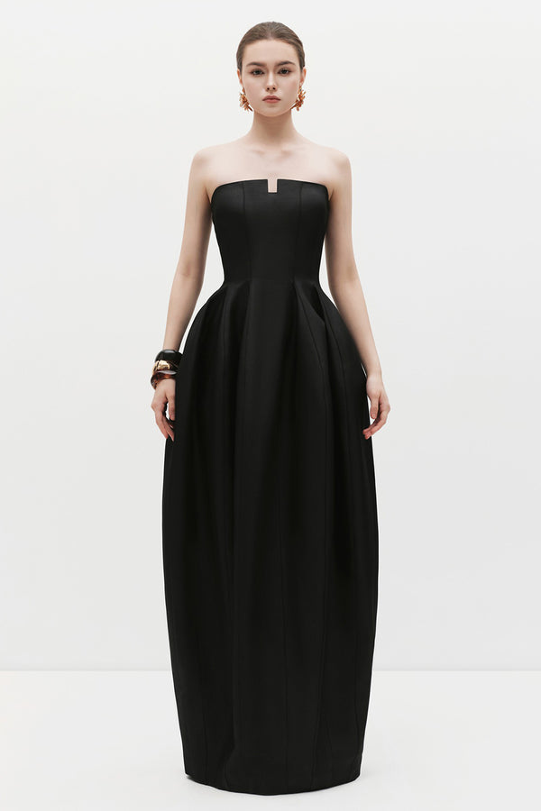 Astrid Cocoon Pleated Maxi Dress - MEAN BLVD