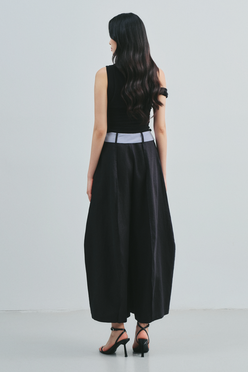 Athena Asymmetric Neck Draped Top - MEAN BLVD