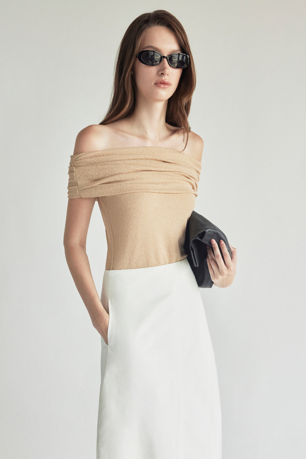 Audrey Bodycon Draped Bodysuit - MEAN BLVD