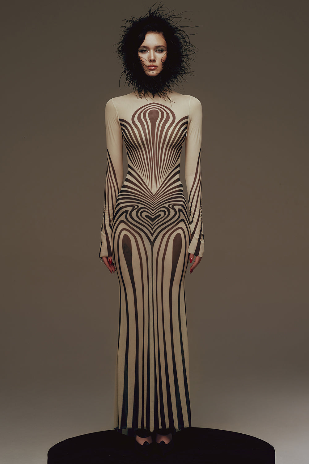 Ava Bodycon Organza Maxi Dress - MEAN BLVD