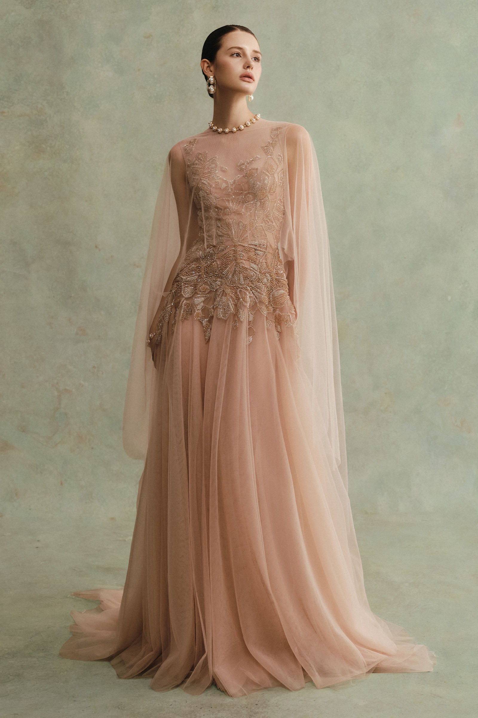 Avelia Cape Sleeve Maxi Dress - MEAN BLVD
