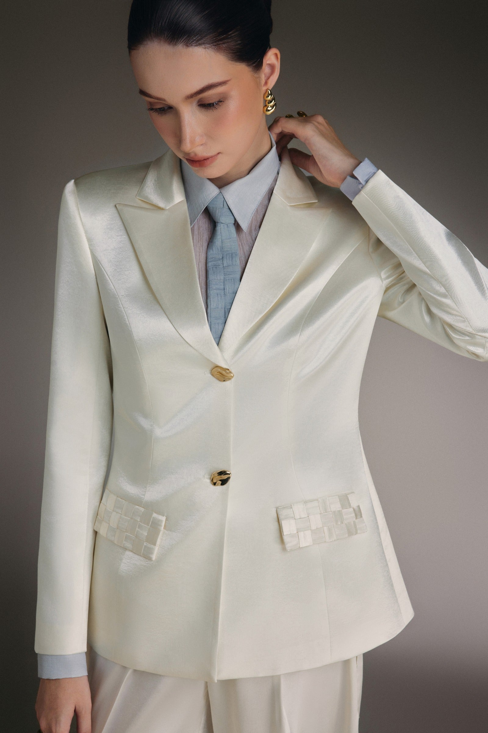 Avelia Notched Lapel Blazer - MEAN BLVD