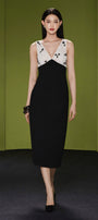 Avelia V-Neck Midi Dress - MEAN BLVD