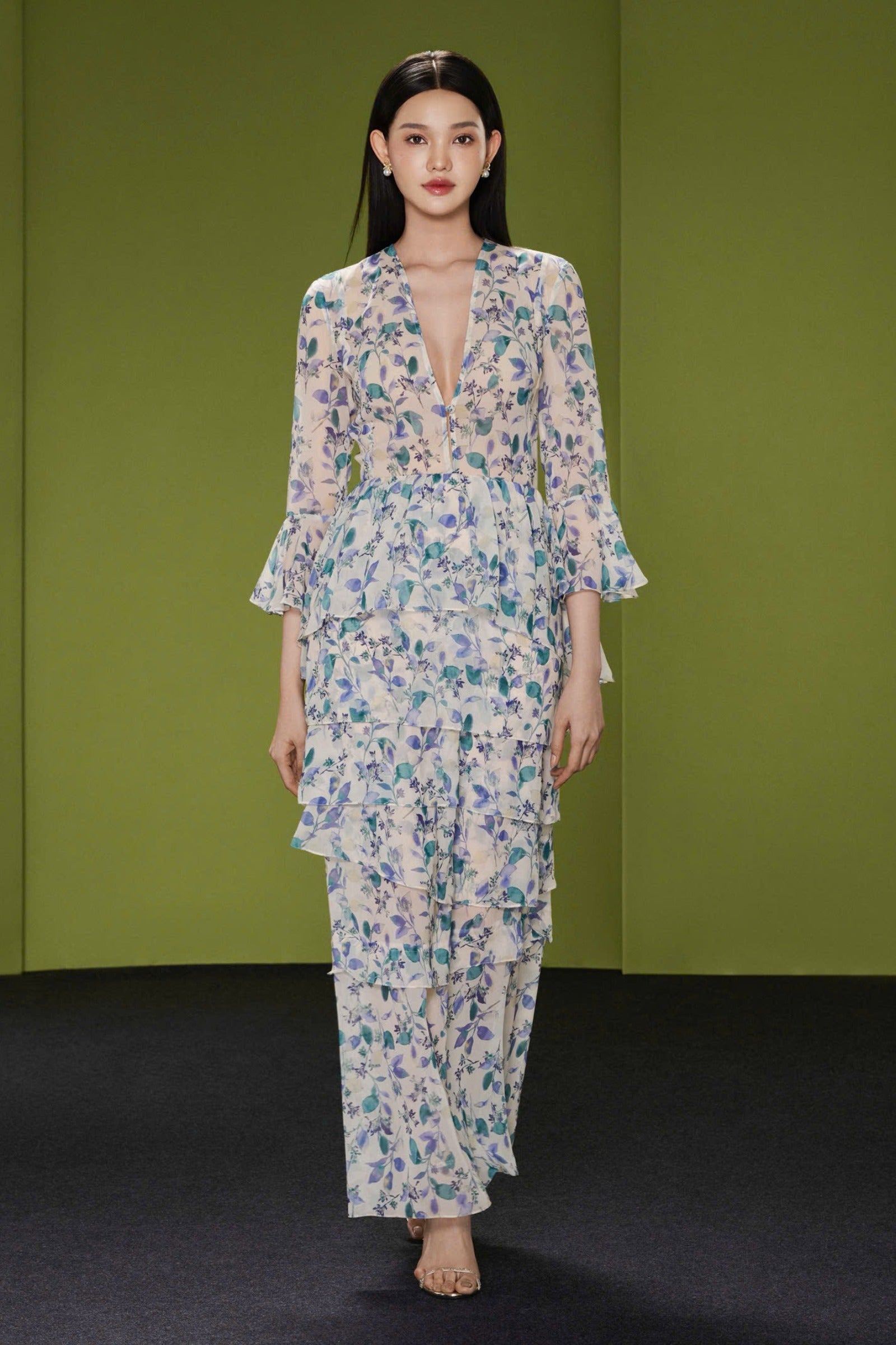 Aveline Bell Sleeve Maxi Dress - MEAN BLVD